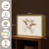 Geit - Dier - Bohemian - Bloemen - Boho Light Box met batterij (Wandlamp kind) middel -USP_websiteoverzichtNL