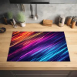 Snelheid - Kosmos - Kleurrijk Inductie beschermer vinyl 3mm klein -sfeer5