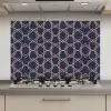 Modern - Patroon - Donkerblauw - Roze keuken achterwand spatscherm klein 900 -3d_website