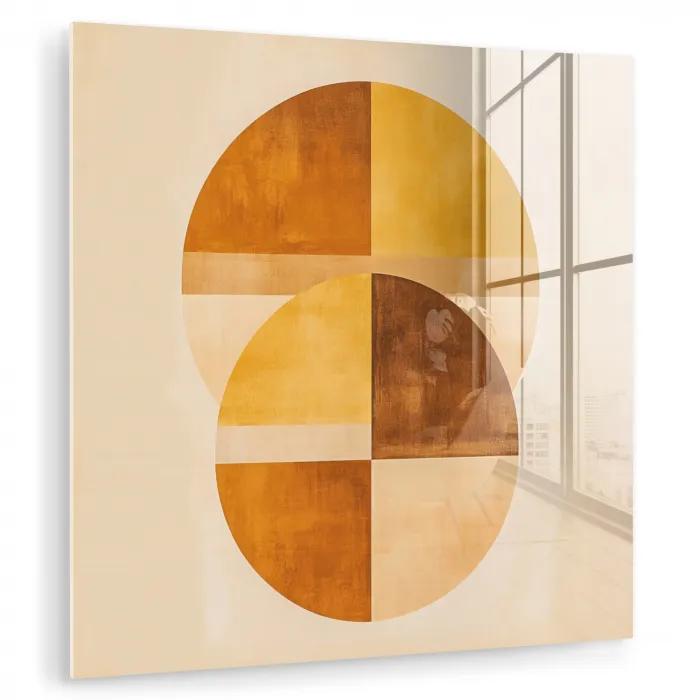 Cirkels - Geel - Minimalistisch plexiglas 5mm klein -zzzproduct_nieuw