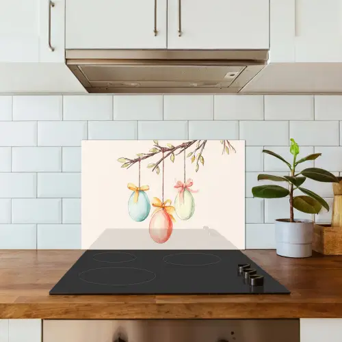 Paastak - Strikje - Eieren keuken achterwand spatscherm klein -sfeer2