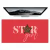 Star girl - Rood - Panter - Ster Muismat XXL klein -zzz3d