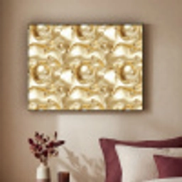Vloeibaar - Druppels - Goud Textielframe zwart klein 947 -sfeer1