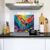Haai - Koraalrif - Abstract - Kleurrijk Inductie beschemer met haakjes middel -sfeer2