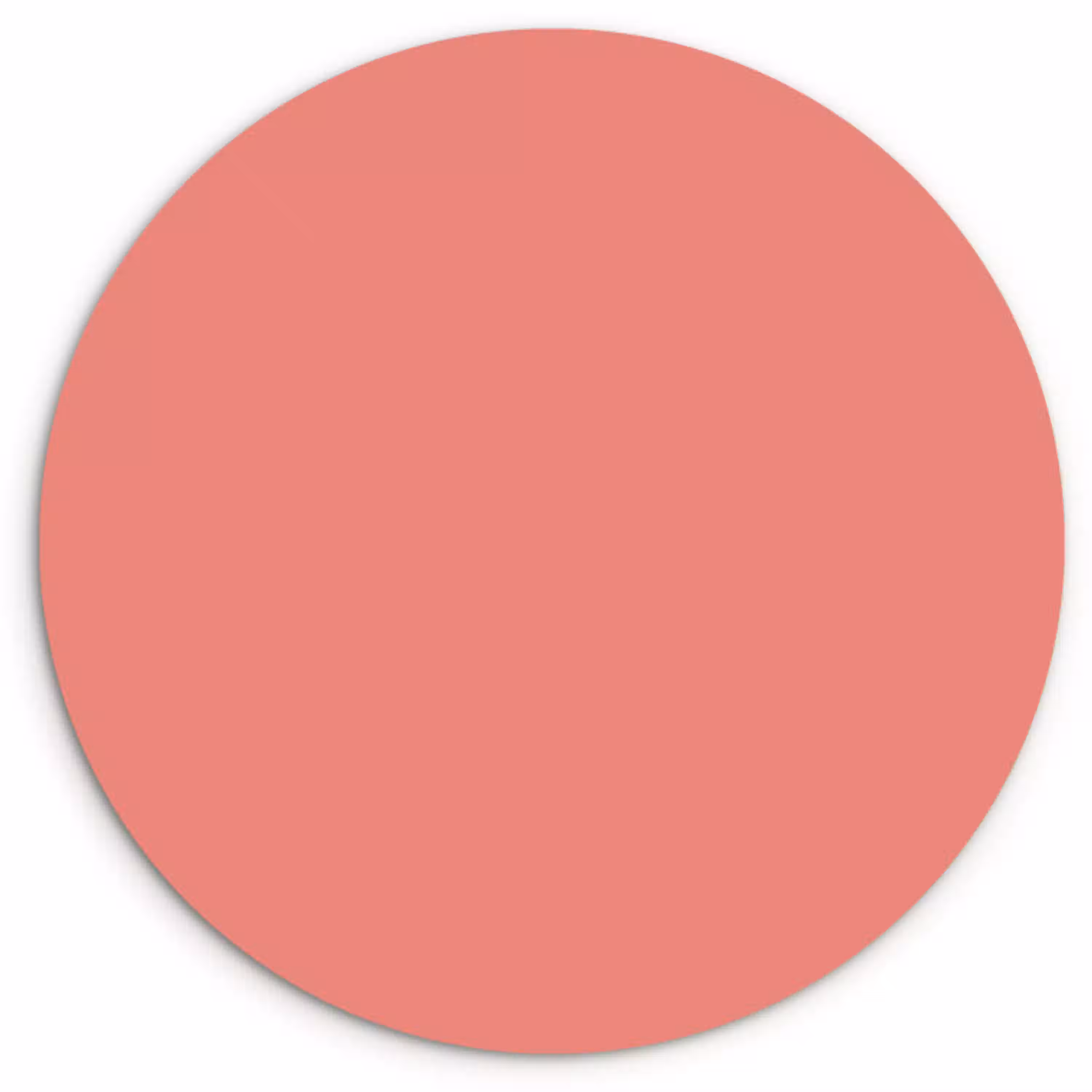 Coral - Reef - Rood Wandcirkel kunststof plaat 5mm dik klein 188 -3d