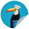 Tucan - Sokkel - Vogel - Koksmuts Wandcirkel behangsticker klein -3d