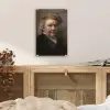 Zelfportret - Schilderij van Rembrandt van Rijn plexiglas 5mm klein -sfeer4