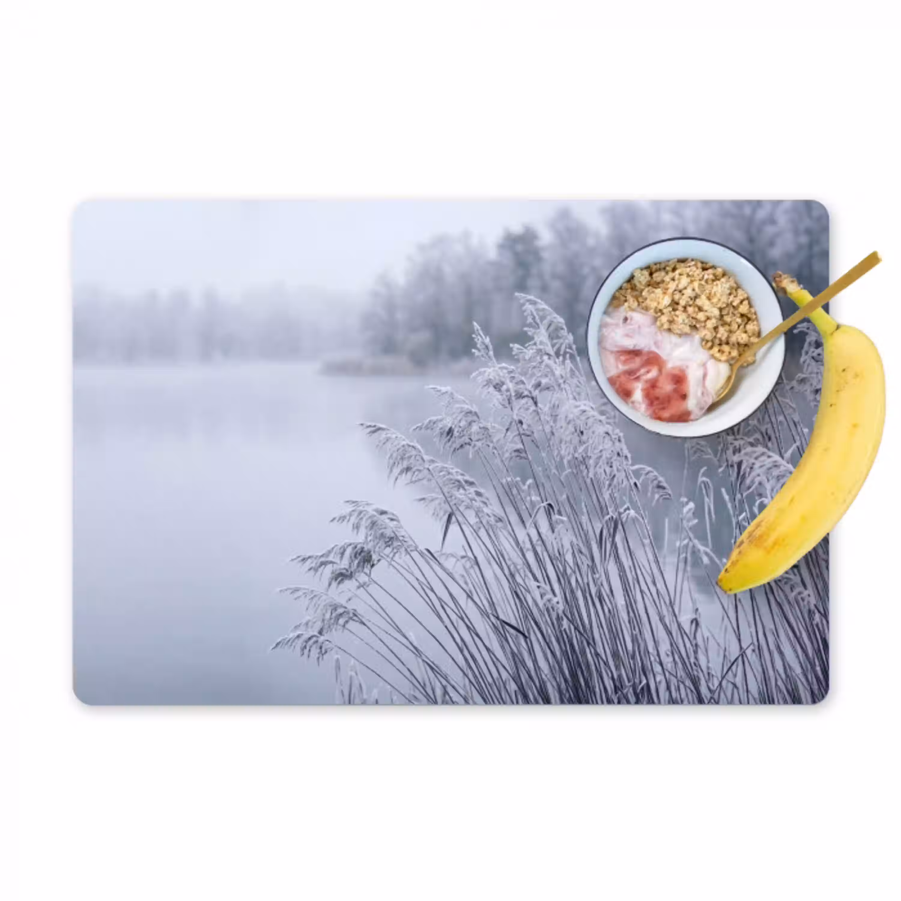 Riet - Bevroren - Winter - Natuur Placemat vinyl groot -zzzproduct_Kitchenyeah-website