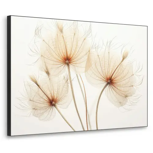 Zonlicht - Paardenbloemen - Natuur - Botanisch Textielframe zwart klein -3d