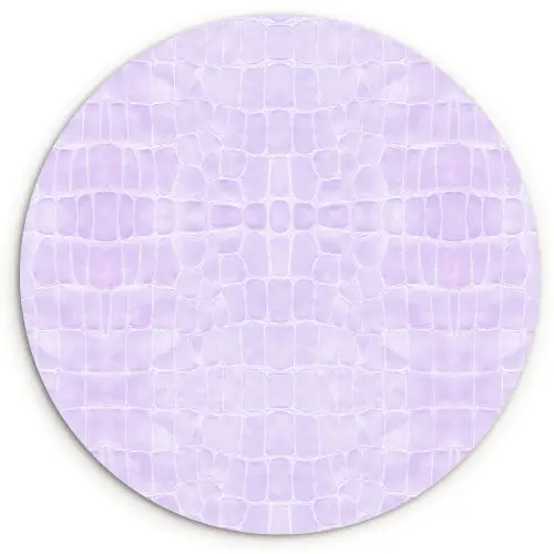 Krokodil - Leer - Pastel - Paars Wandcirkel plexiglas klein 852 -3d