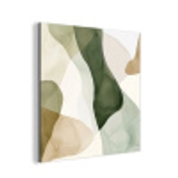 Japandi - Abstract - Groen aluminium wit klein -3d