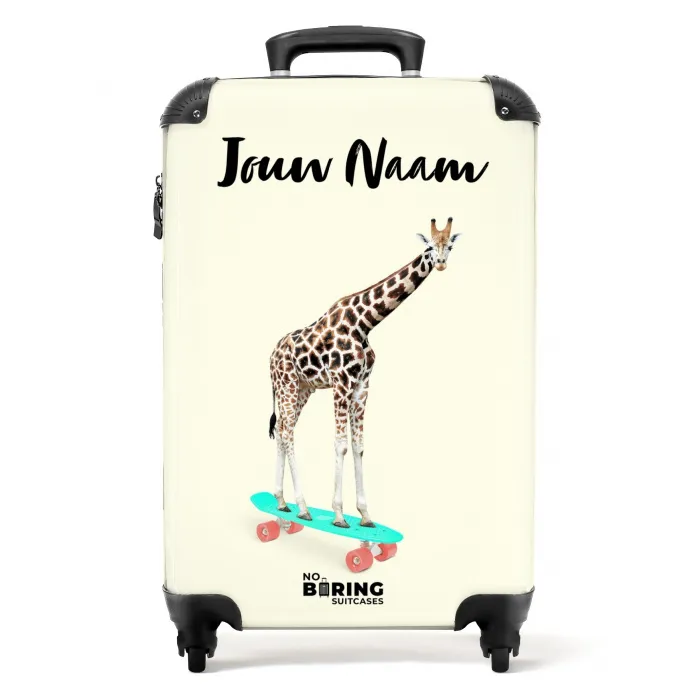 Gierende giraffe NBS - Handbagage koffer - Kinderen Unisex middel -productfoto_recht