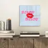 Lippen - Bisou - Blauw plexiglas 5mm klein -sfeer1