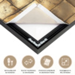 Geometrisch - Tegels - Goud Textielframe zwart klein 947 -USP_closeupNL