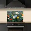 Close-up - Veld - Bloemen - Kleurrijk keuken achterwand spatscherm klein -sfeer1