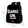 Game on in zwart wit Rugzak - Zwart middel -productfoto_formaten