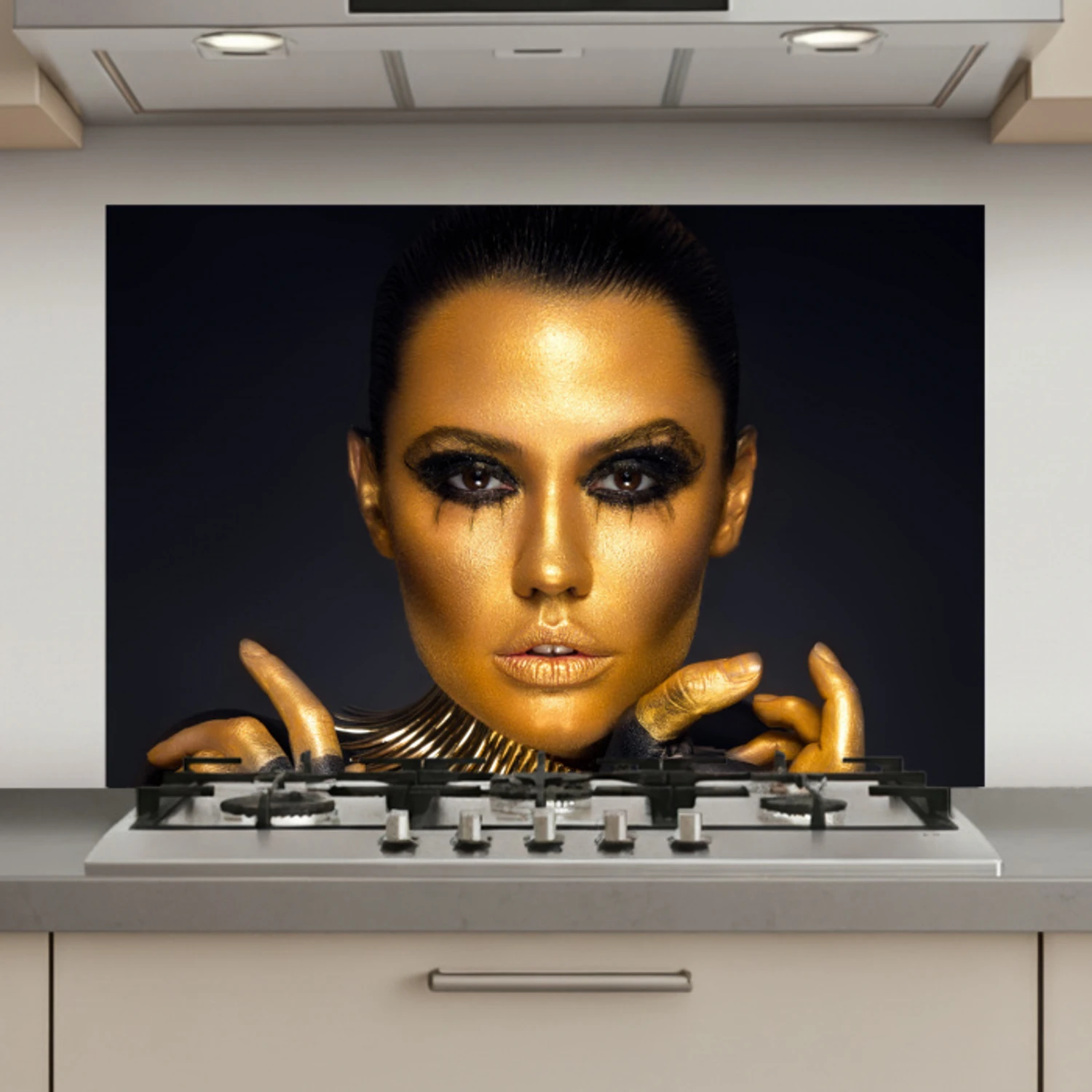Make up - Tas - Goud - Luxe - Vrouw keuken achterwand spatscherm klein -3d_website