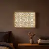 Siertegel - Patroon - Bruin Light Box met batterij (Wandlamp) middel 907 -sfeer4