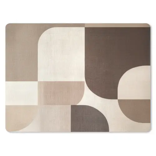 Geometrisch - Geweven structuur - Modern muismat rubber klein -3d