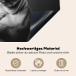 Buldog - Hond - Glas Inductie beschemer met haakjes middel -ky-onderkant-de