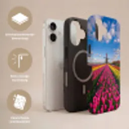 Tulpen - Holland - Molen - Kleurrijk Toughcase MagSafe Apple iPhone 17 klein -USP_Lagen_NL