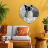 Kat - Siamees - Zwart Wit - Schattig - Dieren Wandcirkel Organisch Plexiglas middel -sfeer4