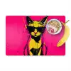 Kat - Art - Zonnebril - Roze Placemat vinyl groot -zzzproduct_Kitchenyeah-website