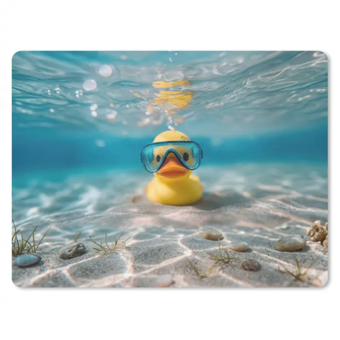 Duikbril - Eend - Water muismat rubber klein -3d