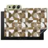 Abstract - Retro - Bruin Inductie beschemer met haakjes klein 777 -3d