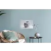 Appel - Blauw - Klassiek Muursticker klein -plant