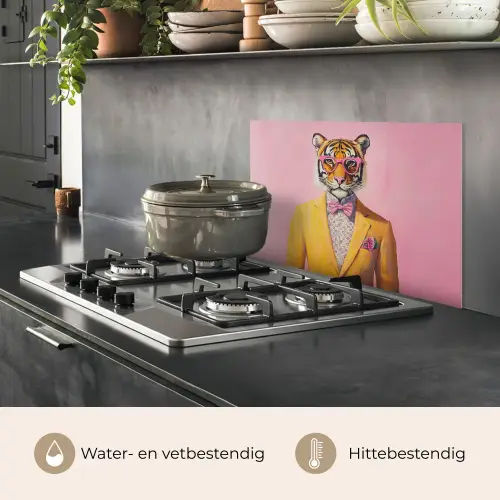 Tijger - Bril - Geel - Jasje keuken achterwand spatscherm klein -usp_NL