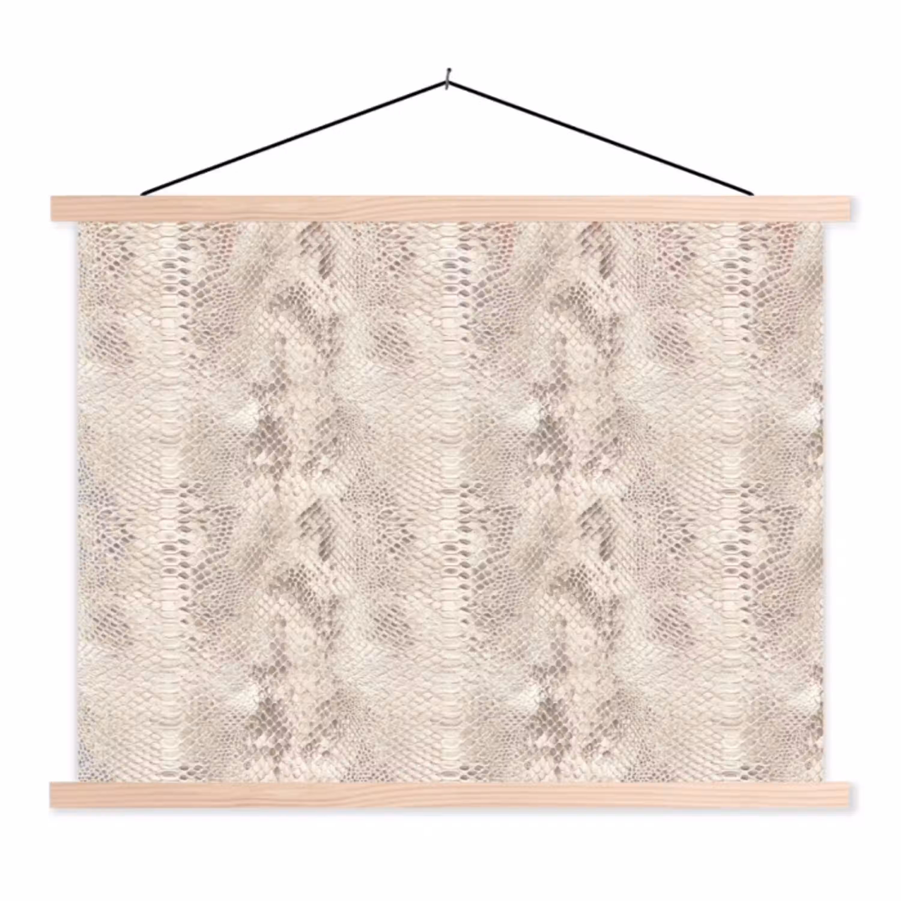 Slang - Patroon - Beige textielposter latten blank klein 122 -3d