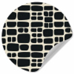 Modern - Organisch - Zwart Wandcirkel behangsticker klein 186 -3d