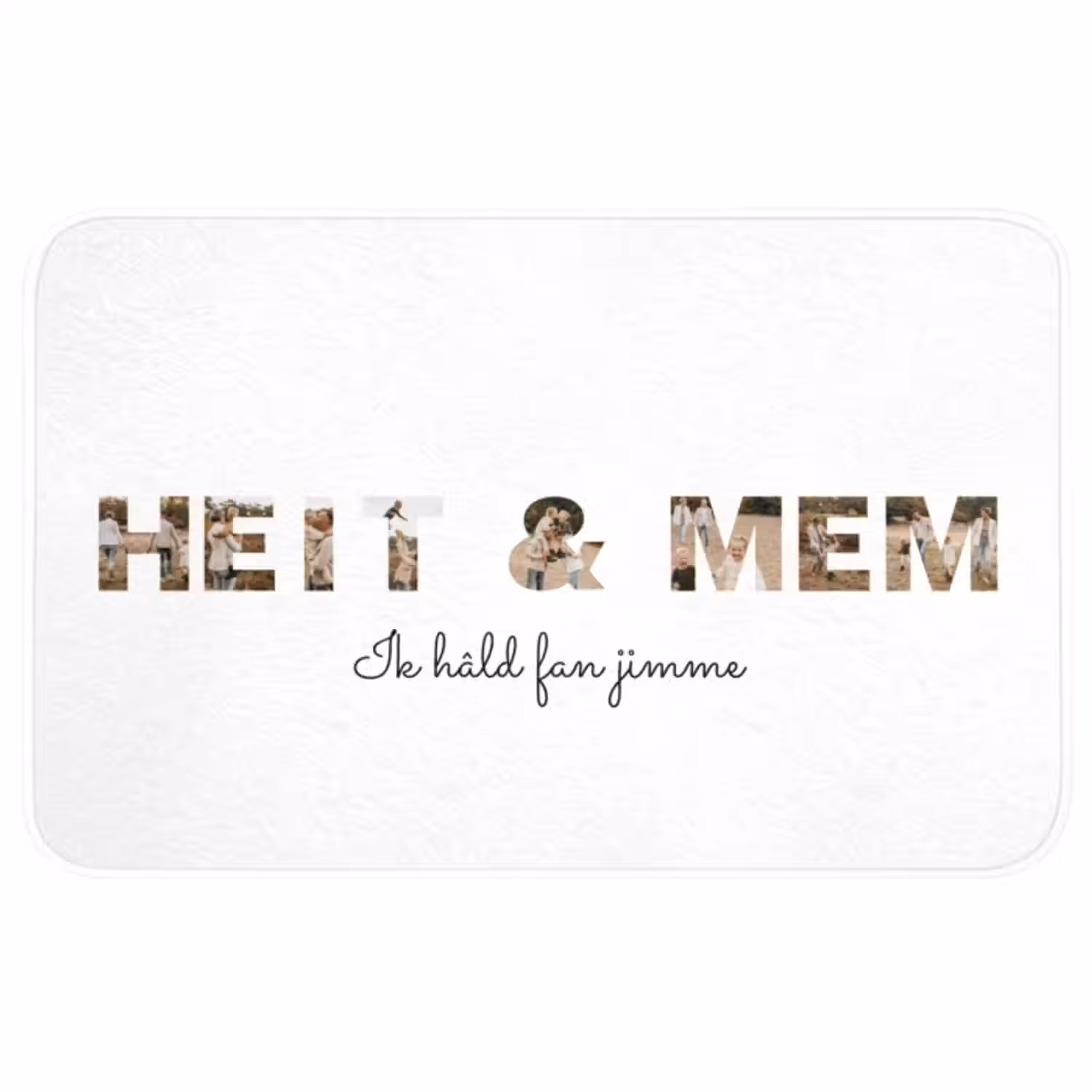Gepersonaliseerde Wc Mat - Heit & Mem - Lettercollage