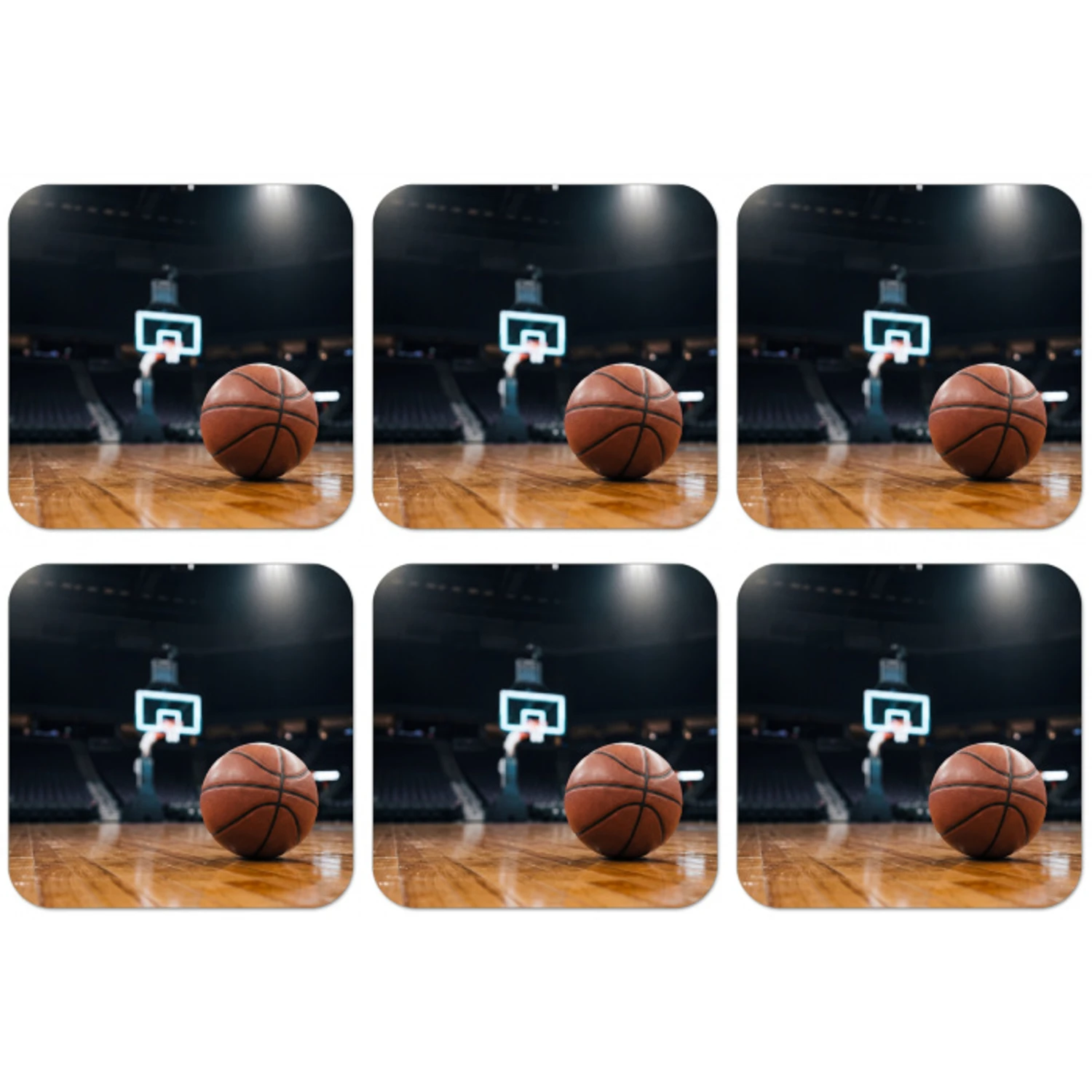 Basketbal - Arena - Sport onderzetter kurk middel -zkaufland3dotto