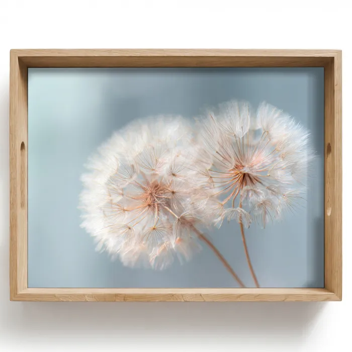 Paardenbloemen - Pluisjes - Wit Dienblad Rechthoek middel -z3d_shopping