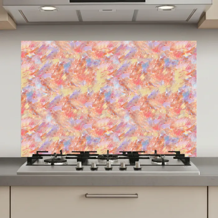 Abstract - Multi - Kleur - Verf keuken achterwand spatscherm klein 900 -3d_website