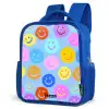 Vrolijk patroon van smileys Kinderrugzak - Blauw middel -schuin