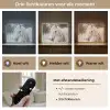 Paard - Wit - Winter - Natuur - Sneeuw - Dieren Light Box met batterij (Wandlamp) middel -USP_lichtkleurNL