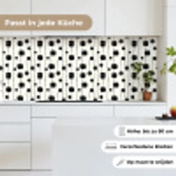 Grafisch - Modern - Zwart keuken achterwand 2 middel 871 -sfeer4_DE