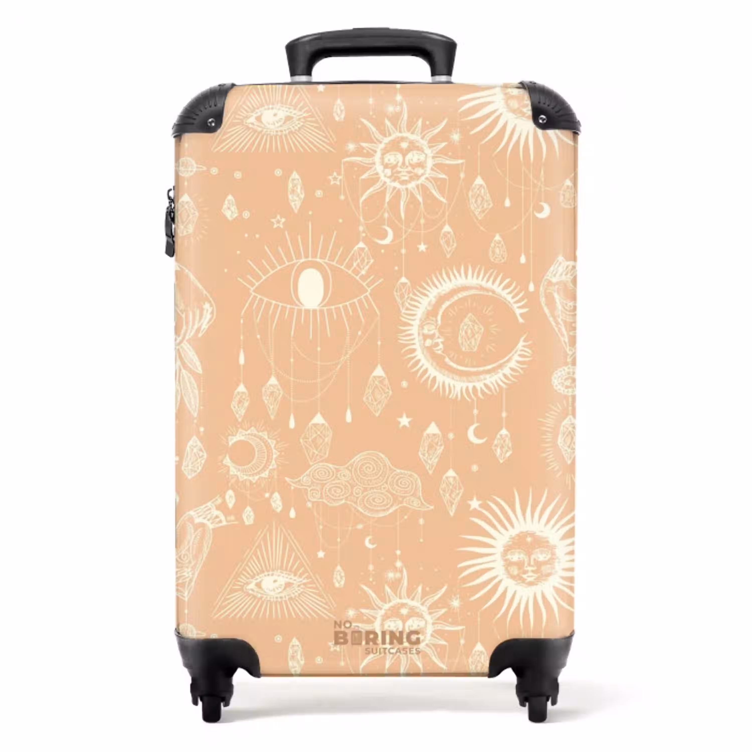 Boho - Licht oranje hemelpatroon NBS - Handbagage koffer - Unisex middel -productfoto_recht