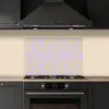 Abstract - Lila - Groen - Pastel keuken achterwand spatscherm klein 900 -sfeer1