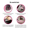 How lucky are we - Klavervier - Roze - Blauw Inductie beschermer vinyl 3mm klein -wsfeer9_website