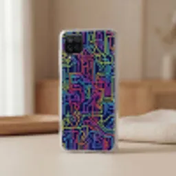 Retro - Abstract - Neon Telefoonhoesje Samsung Galaxy A12 klein -sfeer2