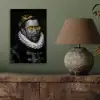 Willem van Oranje - Adriaen Thomasz - Zwart - Wit aluminium wit klein -sfeer2