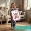 Schommelend Schotse hooglander kalf van waterverf Kinderkoffer - Roze klein -sfeer2_NL