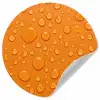 Water - Druppels - Oranje Wandcirkel behangsticker klein -3d