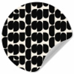 Modern - Patroon - Zwart Wandcirkel behangsticker klein 186 -3d