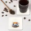 Theekop - Bladeren - Blauw onderzetter kurk middel -sfeer2