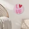 Love - Roze - Hart - Valentijn Akoestische PET Vilt - Rond klein -sfeer4